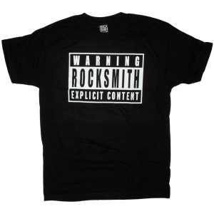 ROCKSMITH T-shirt - Warning Logo Tee - Black